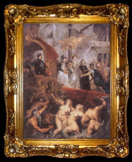 framed  Peter Paul Rubens The Landing of Marie de-Medici at Marseille, ta009-2
